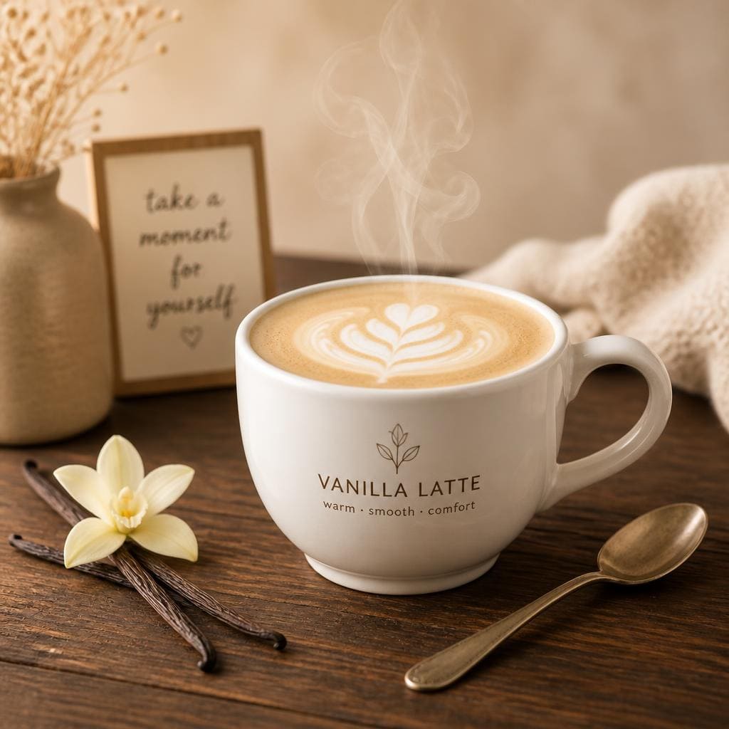 Vanilla Latte dengan rasa kopi susu dan vanilla creamy
